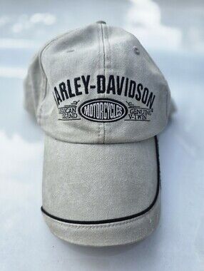 Vintage Harley-Davidson "American Legend" Embroidered Hat - Distressed Grey